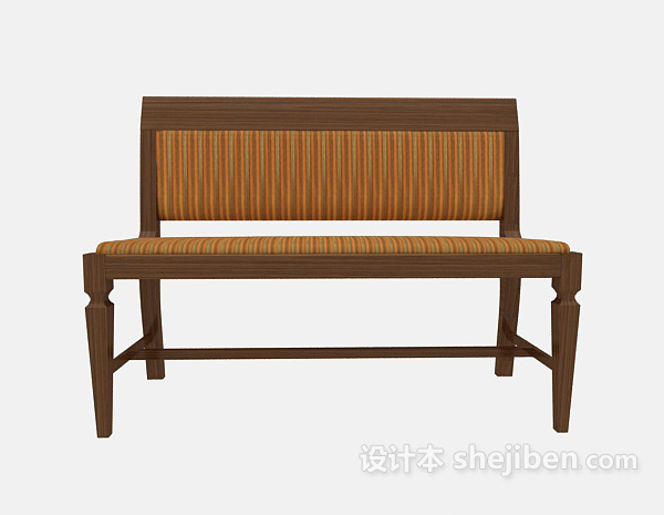 欧式风格欧式简约长椅3d模型下载