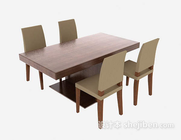 现代 木桌