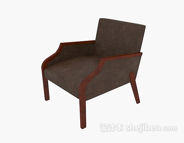 现代实木椅3d模型下载