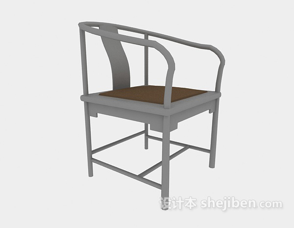扶手中式座椅3d模型下载
