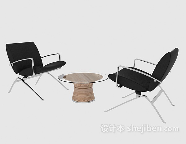 免费休闲茶几桌椅3d模型下载