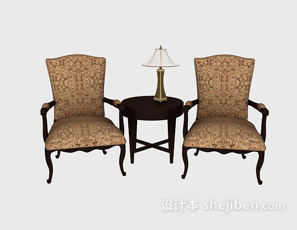 欧式风格欧式风格单人沙发椅3d模型下载