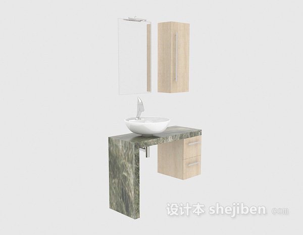 简约家居浴柜3d模型下载