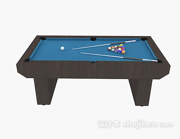 实木台球桌3d模型下载