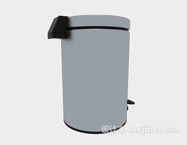 现代风格生活垃圾桶3d模型下载