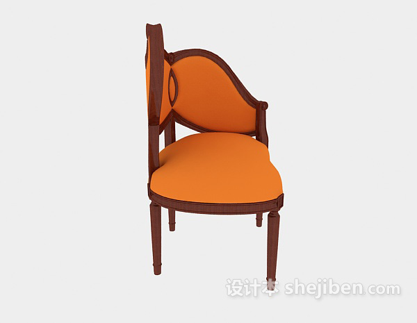 实木个性休闲椅3d模型下载
