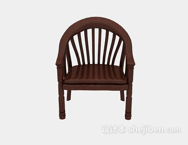中式风格中式传统休闲椅3d模型下载