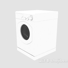 白色滚筒洗衣机3d模型下载