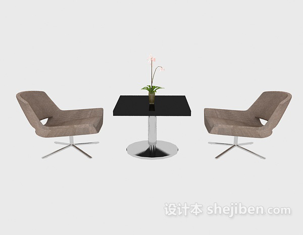 现代风格现代娱乐休闲桌椅3d模型下载
