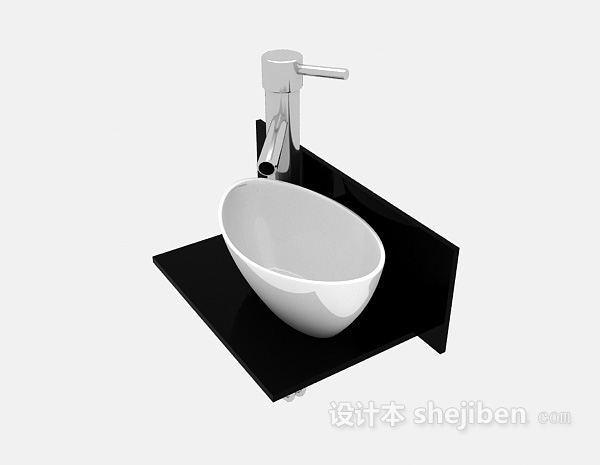 现代风格简约洗手池3d模型下载