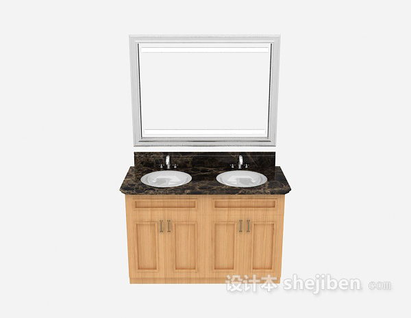 欧式风格欧式家居浴柜3d模型下载
