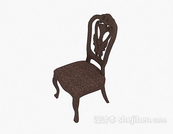 欧式精致餐椅3d模型下载