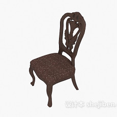 欧式精致餐椅3d模型下载