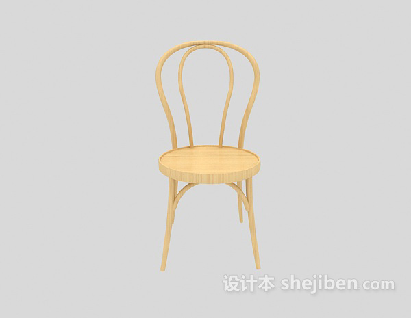 田园风格田园餐椅3d模型下载