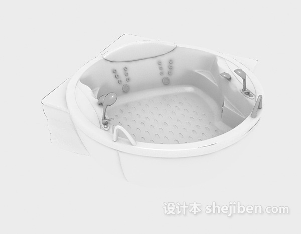 免费石材浴缸3d模型下载