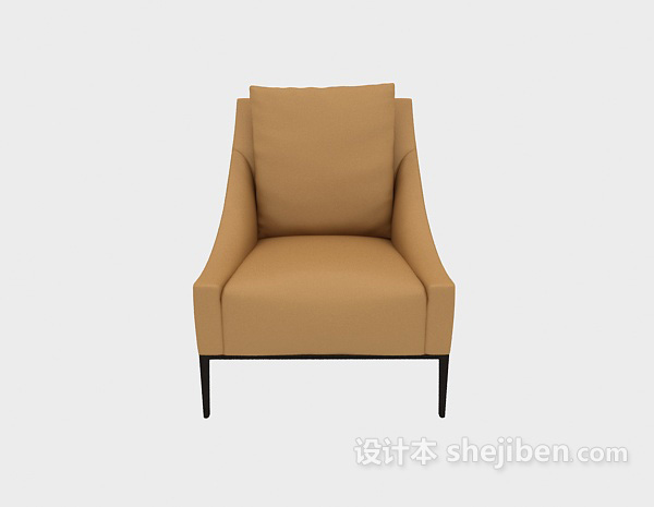 现代风格休闲家具靠椅3d模型下载