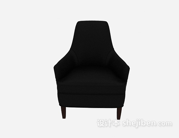 欧式风格高背沙发软椅3d模型下载