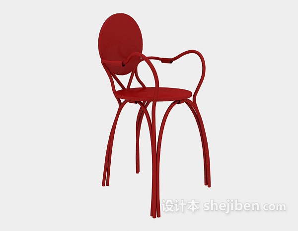 红色创意现代椅