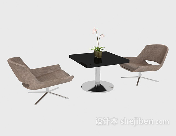 免费现代娱乐休闲桌椅3d模型下载