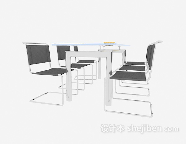 现代风格现代办公会议桌3d模型下载