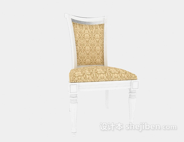 免费精美木质家居椅3d模型下载