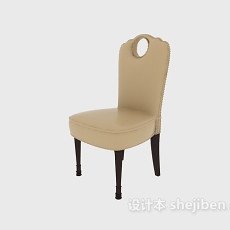 美式简约餐椅3d模型下载