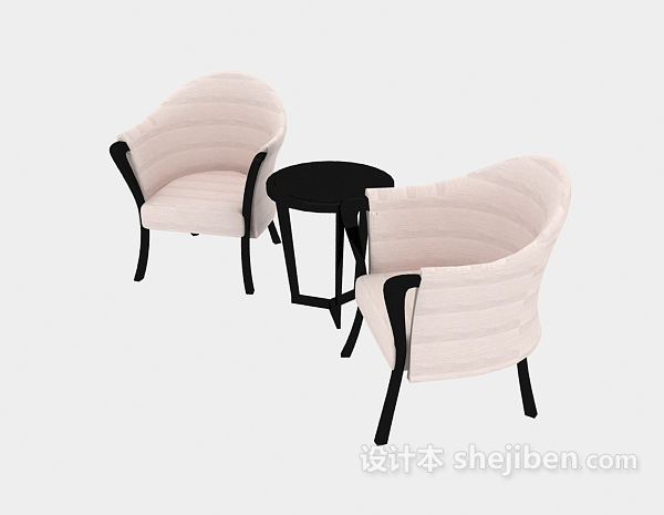 粉色单色沙发3d模型下载