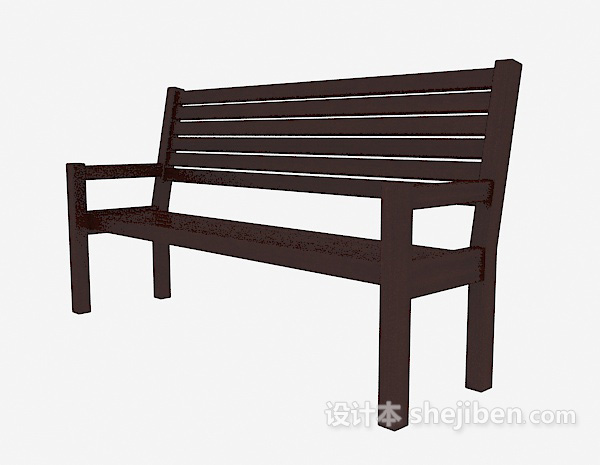 休闲长椅3d模型下载