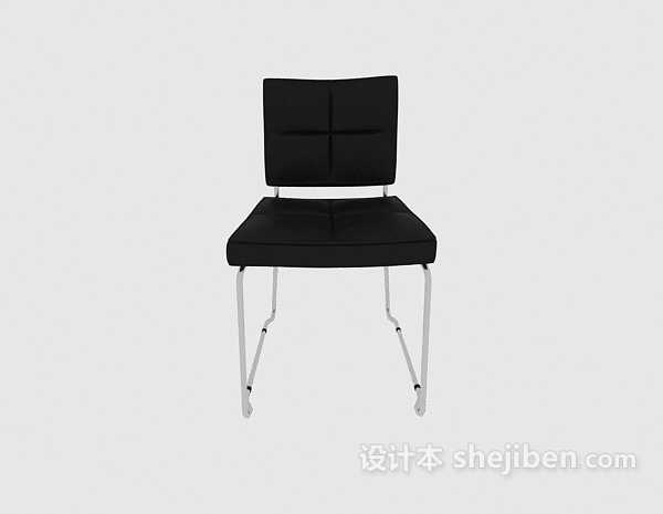 现代风格现代风格黑色休闲椅3d模型下载