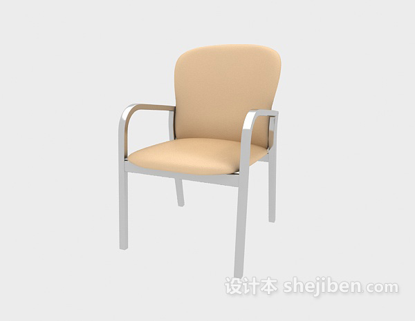 现代风格现代扶手休闲椅3d模型下载