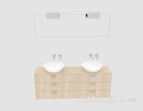 现代风格公共场合浴柜3d模型下载