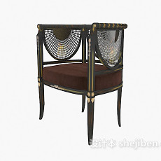 欧式复古椅子3d模型下载