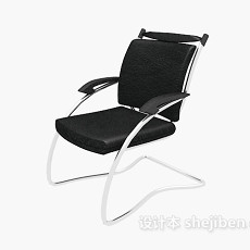 黑色皮质办公椅3d模型下载