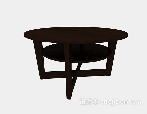 现代风格圆形边桌3d模型下载