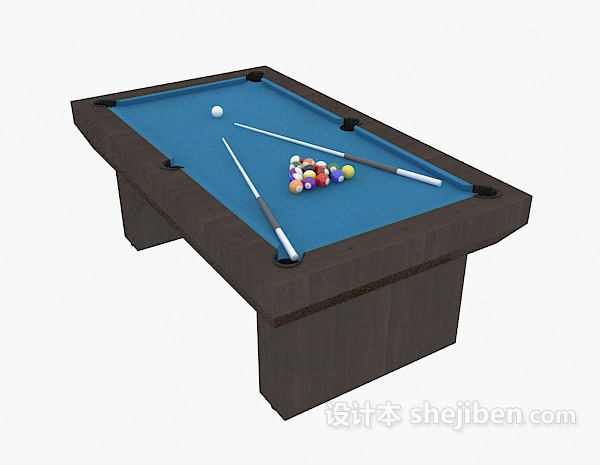 现代风格实木台球桌3d模型下载