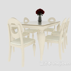 地中海风格餐桌3d模型下载