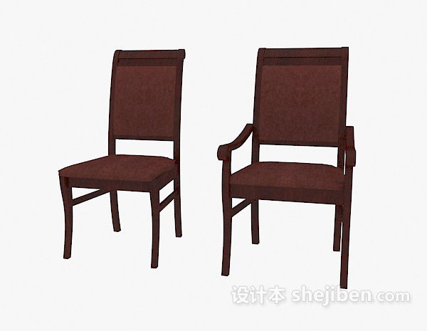 免费简欧风格椅子3d模型下载