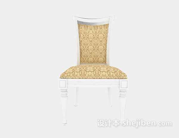 欧式风格精美木质家居椅3d模型下载
