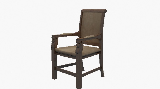欧式实木家居椅3d模型下载
