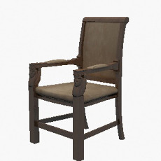 欧式实木家居椅3d模型下载