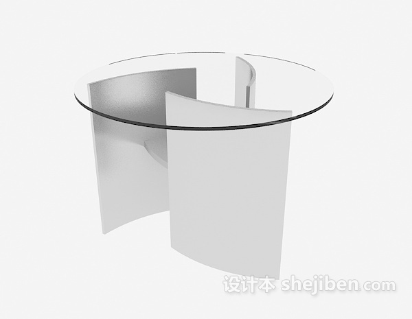现代风格沙发玻璃茶几3d模型下载