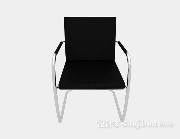 现代风格简约黑色办公椅3d模型下载