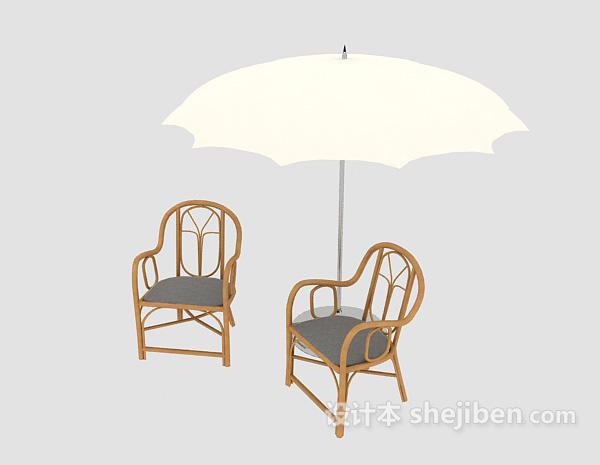 室外休闲椅3d模型下载