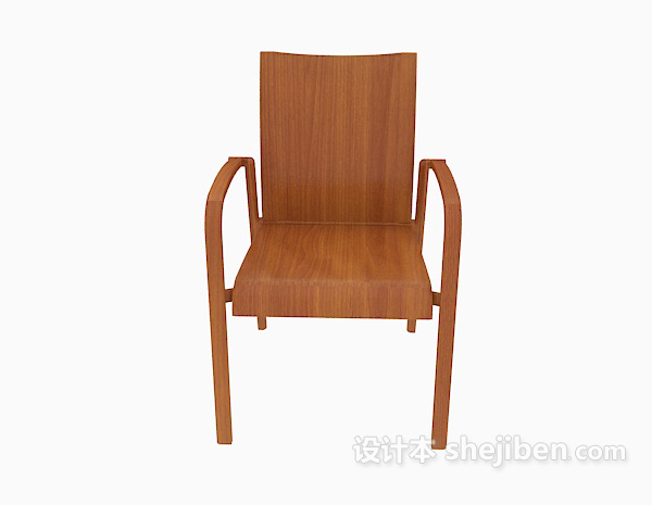 现代风格家庭实木餐椅3d模型下载