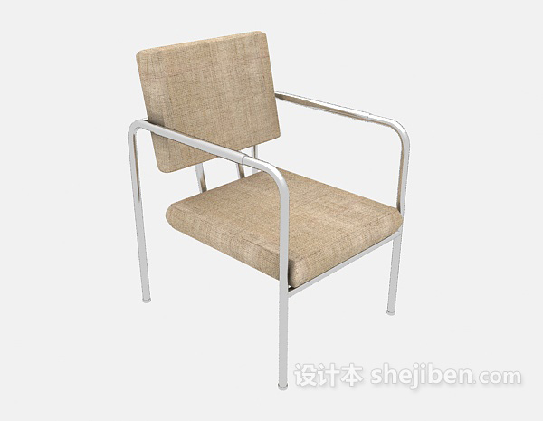 简约扶手休闲椅3d模型下载