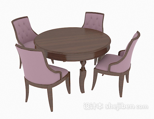 欧式风格简欧休闲桌椅3d模型下载