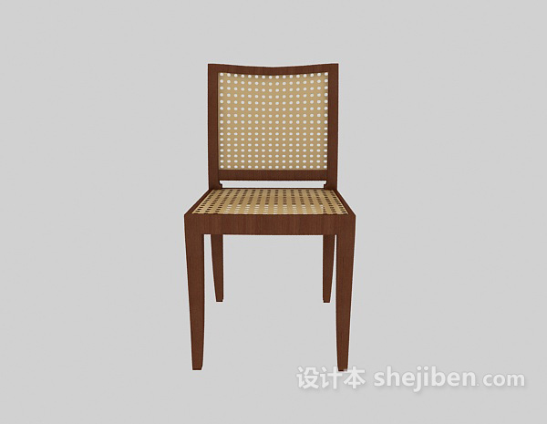 现代风格现代家庭简约餐椅3d模型下载