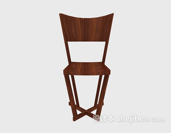 田园风格田园简约餐椅3d模型下载