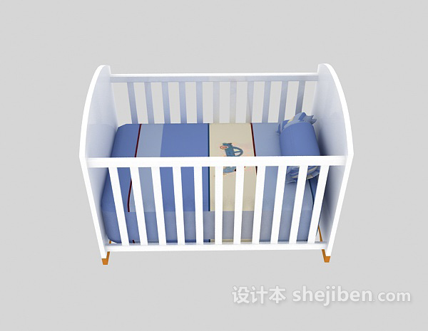 婴儿摇篮床3d模型下载