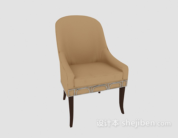 免费美式家庭休闲椅3d模型下载